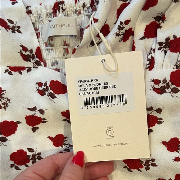 NWT Faithfull the Brand Mela Floral Mini Dress - Picture 6 of 6